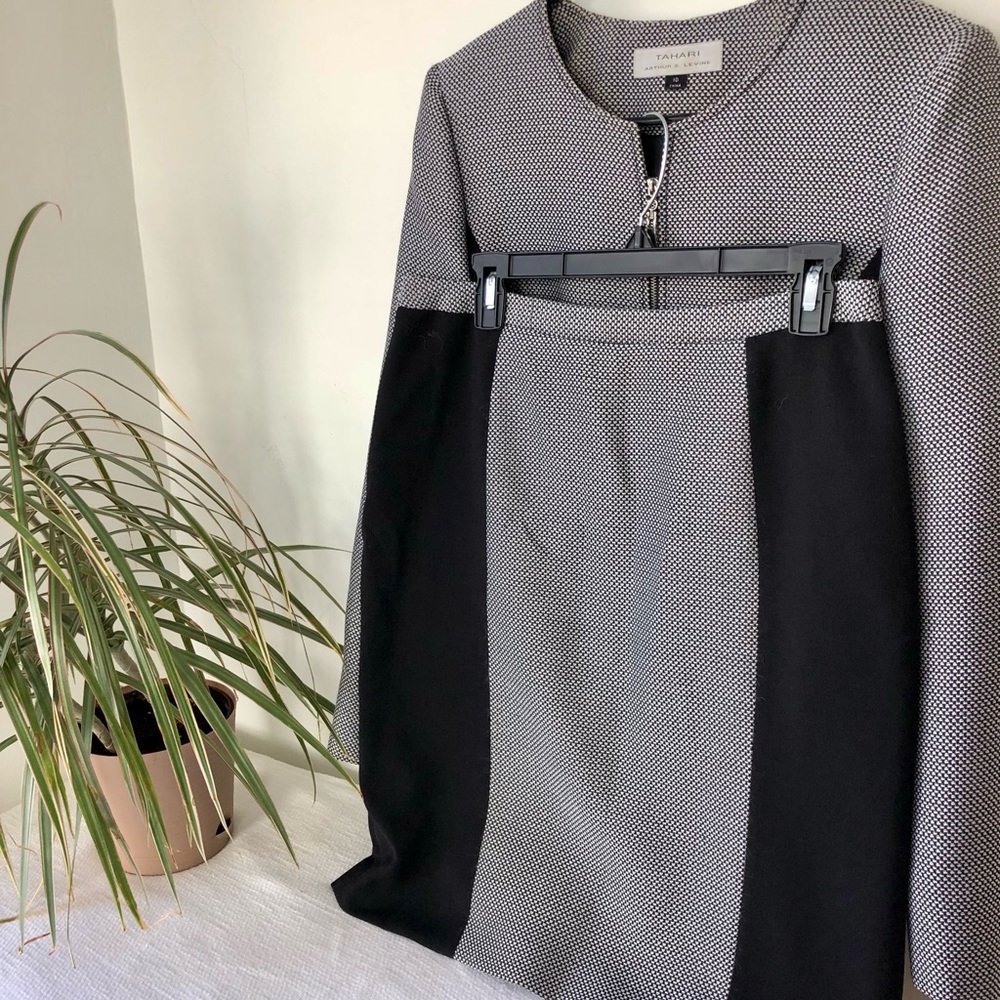 🌿 Tahiti black/white skirt & jacket combo